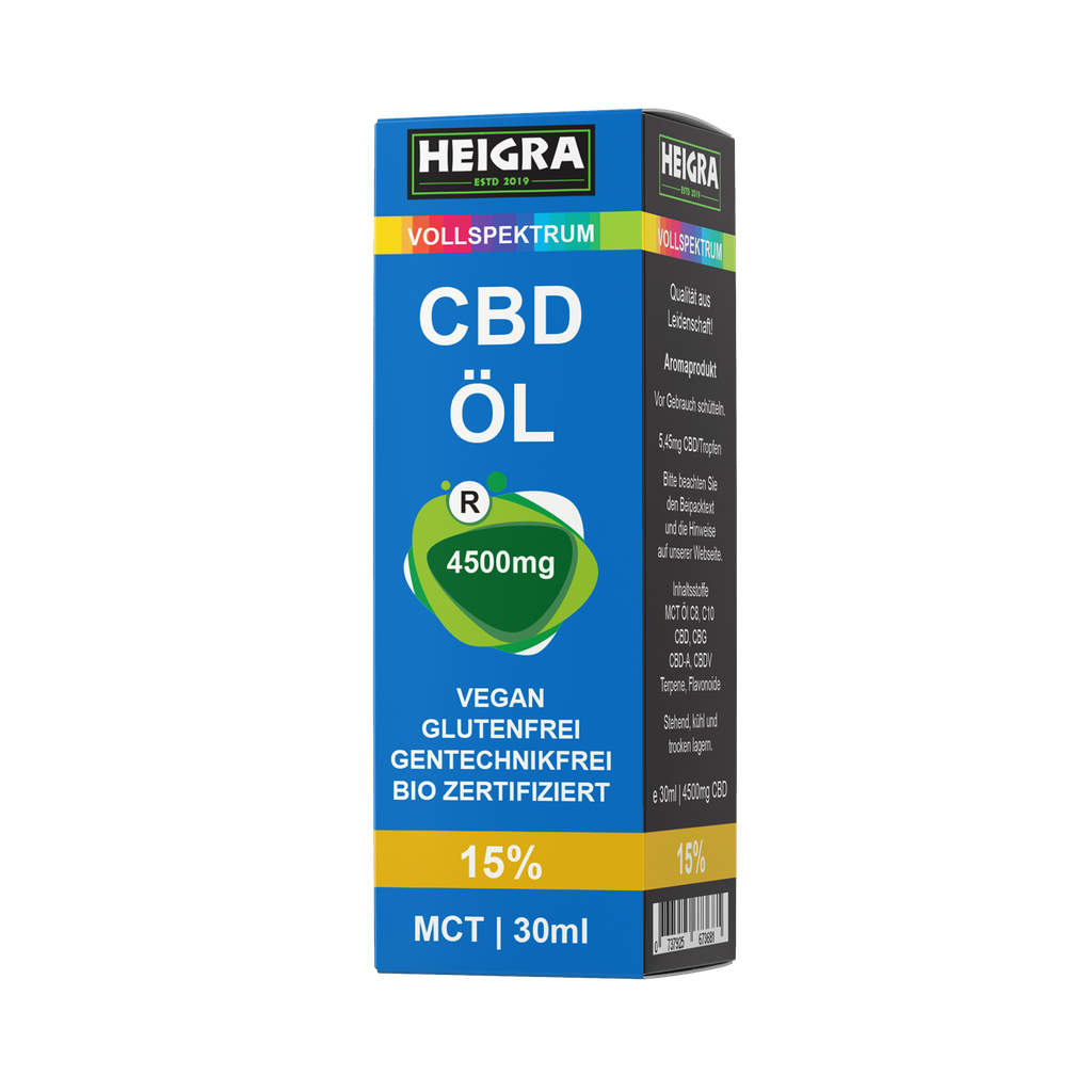 MCT CBD Vollspektrum 15% 30ml HEIGRA