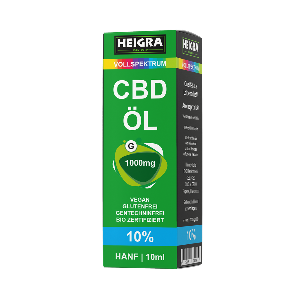 VOLLSPEKTRUM 10% 10ml CBD ÖL HEIGRA