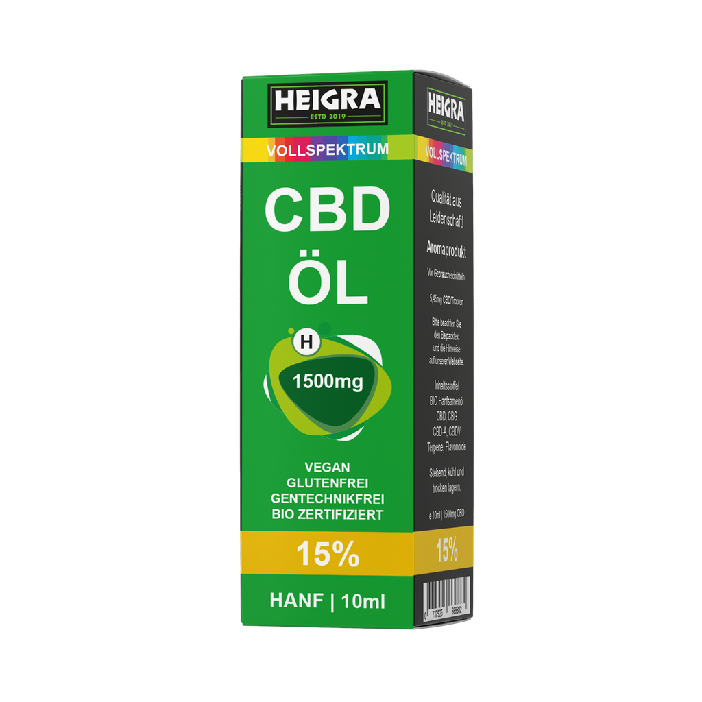 VOLLSPEKTRUM 15% 10ml CBD ÖL HEIGRA