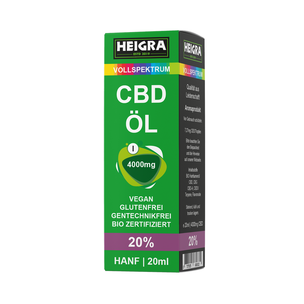 VOLLSPEKTRUM 20% 20ml CBD ÖL HEIGRA