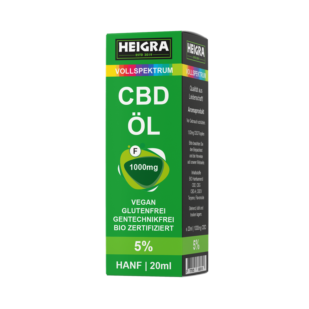 VOLLSPEKTRUM 5% 20ml CBD ÖL HEIGRA