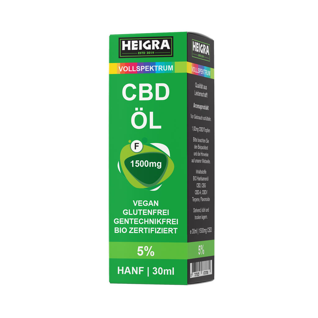 VOLLSPEKTRUM 5% 30ml CBD ÖL HEIGRA