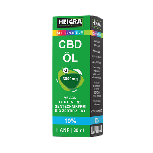 [P0004896] VOLLSPEKTRUM 10% 30ml CBD ÖL HEIGRA