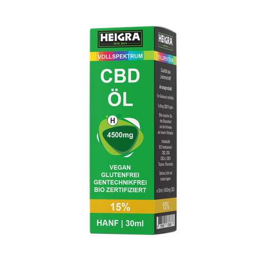 [P0004899] VOLLSPEKTRUM 15% 30ml CBD ÖL HEIGRA