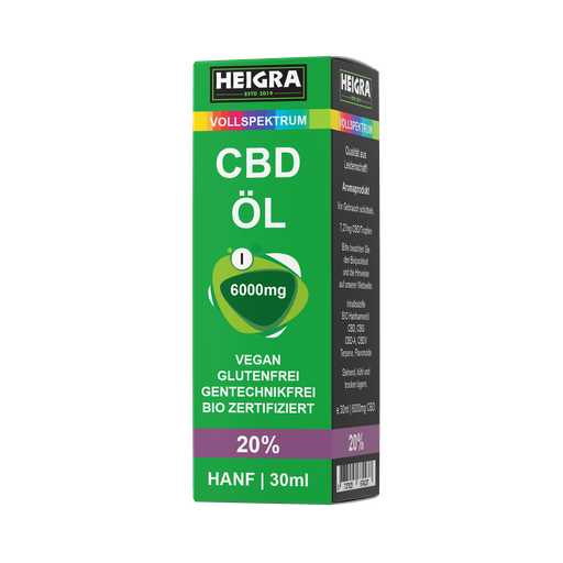 [P0004902] VOLLSPEKTRUM 20% 30ml CBD ÖL HEIGRA