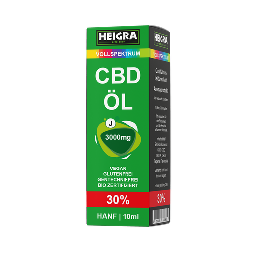 [P0004903] VOLLSPEKTRUM 30% 10ml CBD ÖL HEIGRA